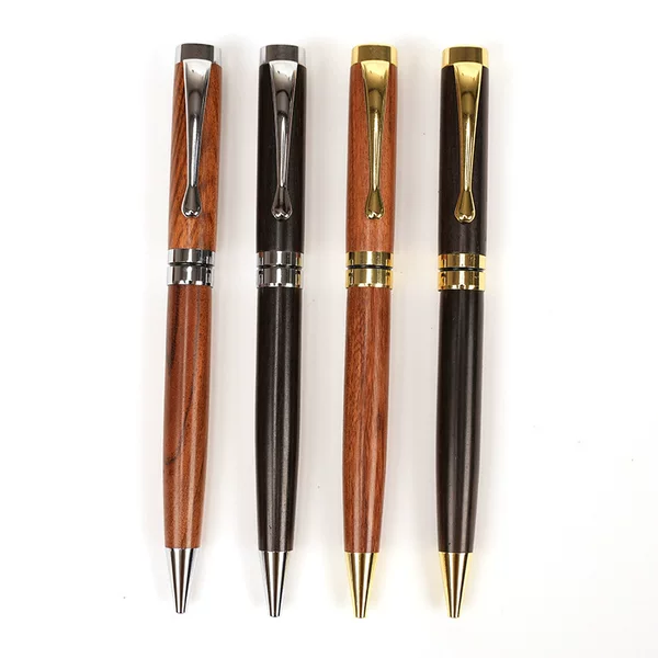 Brass Sandalwood Ballpoint Pen Adult Writing Solid Wood Metal High Color Value Rotating Pen Business Office Commemorative Gift