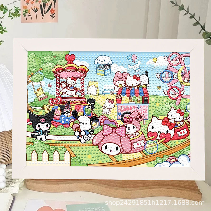 Diamante nuevo lápiz de dibujos animados pequeño nuevo pegatino diy puzzle manual regalo de cumpleaños para niños estudiantes