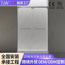 TW特拉维尔家用淋浴房卫生间一字形隔断间洗澡间玻璃门淋浴房定制