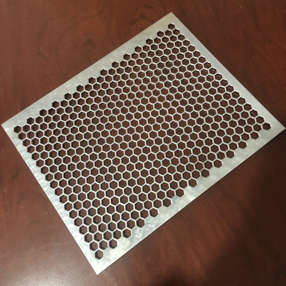 万诺 六角孔冲孔网直销 不锈钢装饰穿孔板 铝板六边形孔冲孔加工