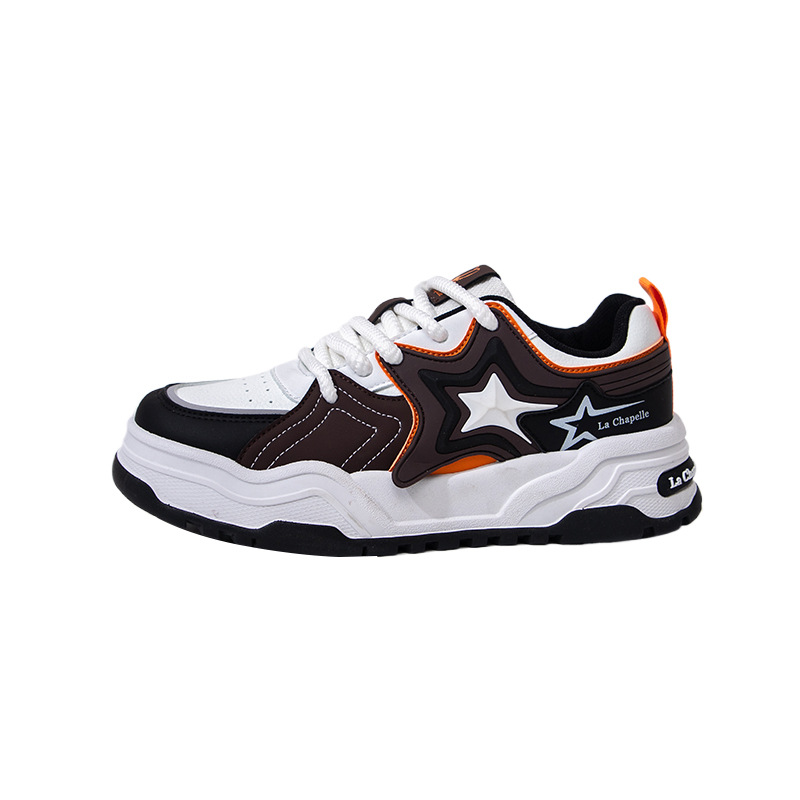 2024 Spring New Leather Versatile Casual Board Thick Sole Heightened Small White Men's Lightweight Sports Shoes_voghion.com