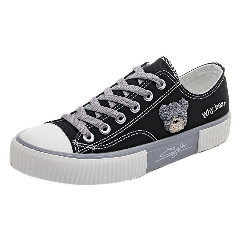 Zapatos de lona de dibujos animados zapatillas de deporte bajas para estudiantes 2023 nueva moda versátil casual biscuit Board Zapatos de tela de nicho