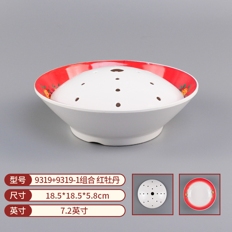 怀旧复古三六九地摊市井火锅餐具碗碟耐摔密胺盘子商用歪胖子同款|undefined