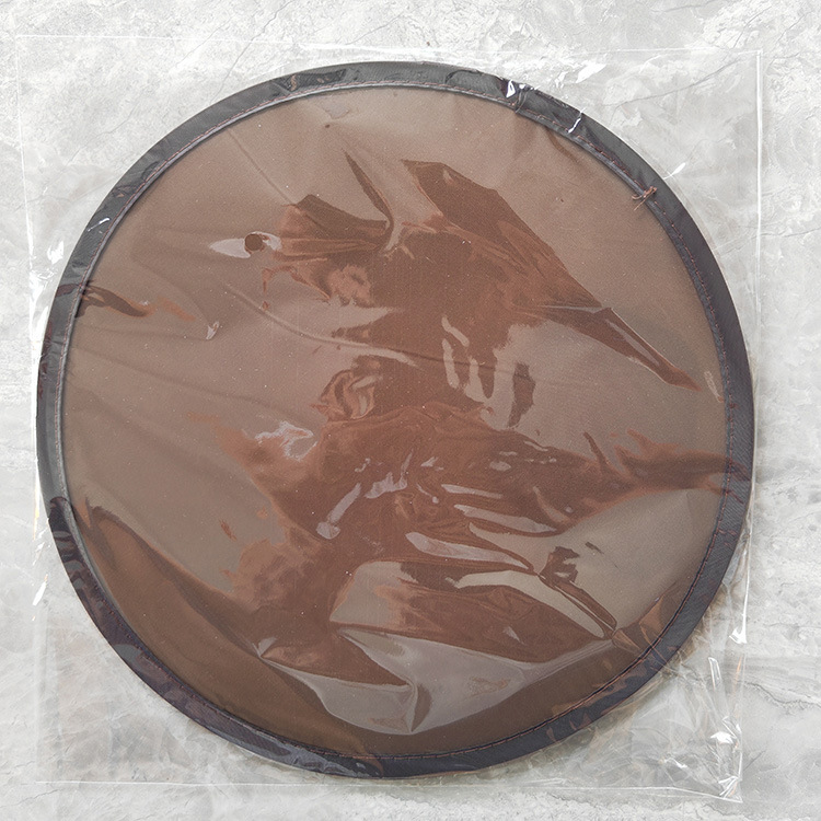 De estilo japonés en stock venta al por mayor Mini ventilador Frisbee plegable ventilador redondo ventilador publicitario mango ventilador de muñeca logotipo imprimible