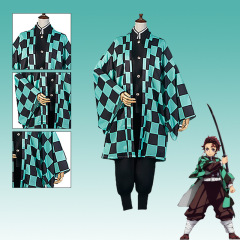 鬼滅の刃cos服門炭治郎和風隊服アニメセットコスプレ着物古風男C服