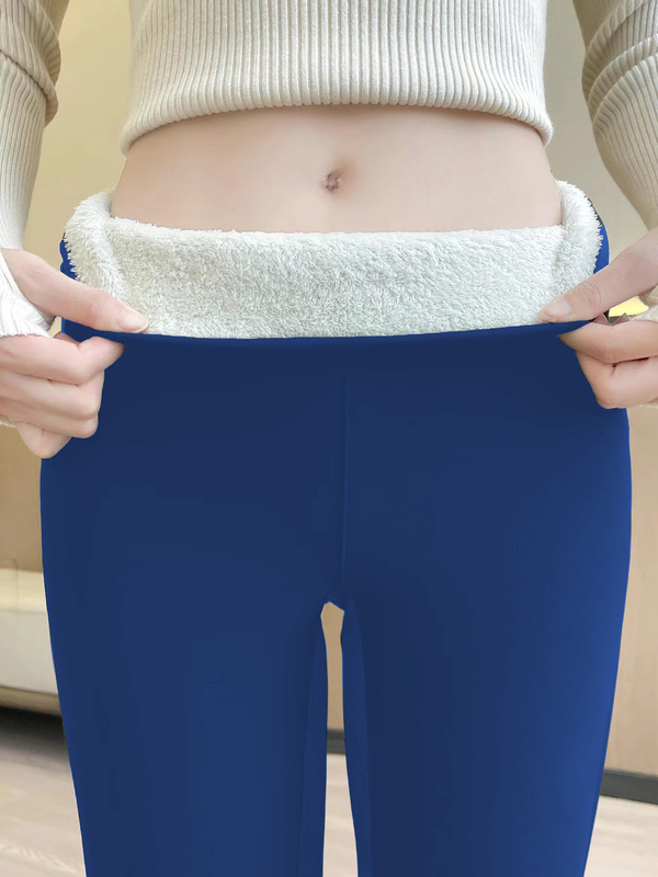 越境temu人気スポット秋冬ラムベルベット厚みのあるベルベットタイトウォームパンツストレッチレギンス大きいサイズ|undefined
