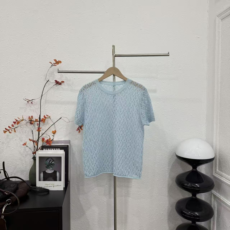 Relaxed~【Japanese Imported Washi Yarn/Cooling Hollow-out Design】Knit Sweater 6825 Relaxed~【Japanese Imported Washi Yarn/Cooling Hollow-out Design】Knit Sweater 6825