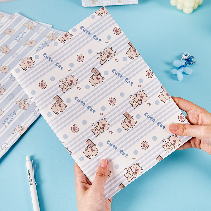 Lindo papel de regalo de libro Cubierta de libro de estudiante de escuela primaria de alto aspecto papel de color papel de cubierta de libro opaco papel de regalo estilo ins