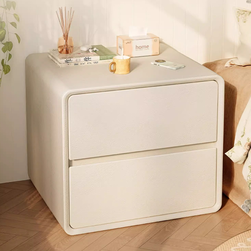 Mesita de noche negra Dormitorio doméstico de madera maciza 2025 nuevo gabinete lateral de cama de almacenamiento moderno simple y de lujo ligero de alta gama image 15