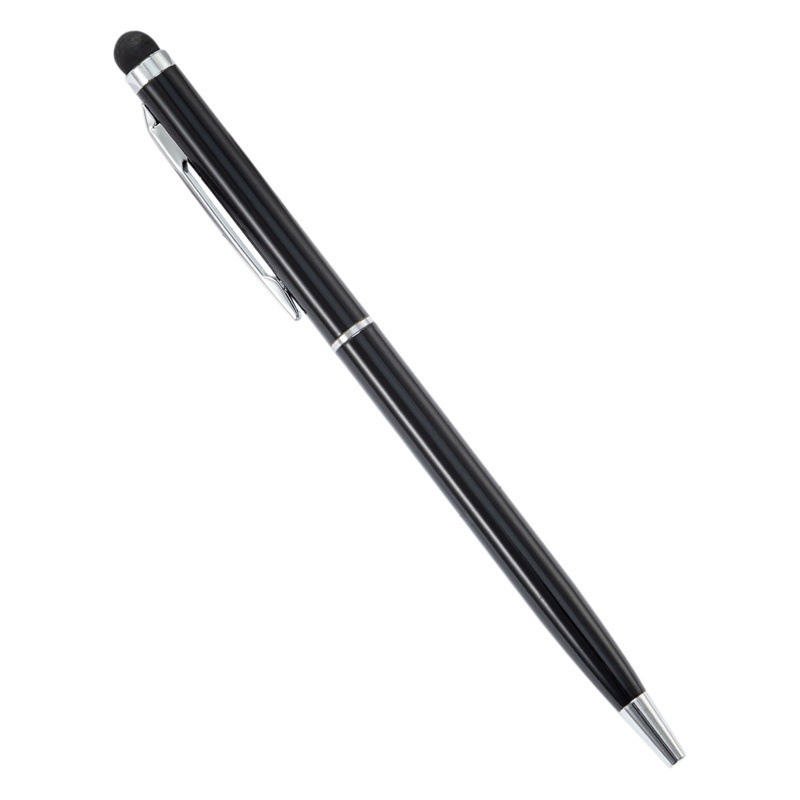 Metal pluma capacitiva varilla de aluminio cabeza de pantalla táctil teléfono móvil táctil bolígrafo de doble propósito regalo táctil pluma al por mayor