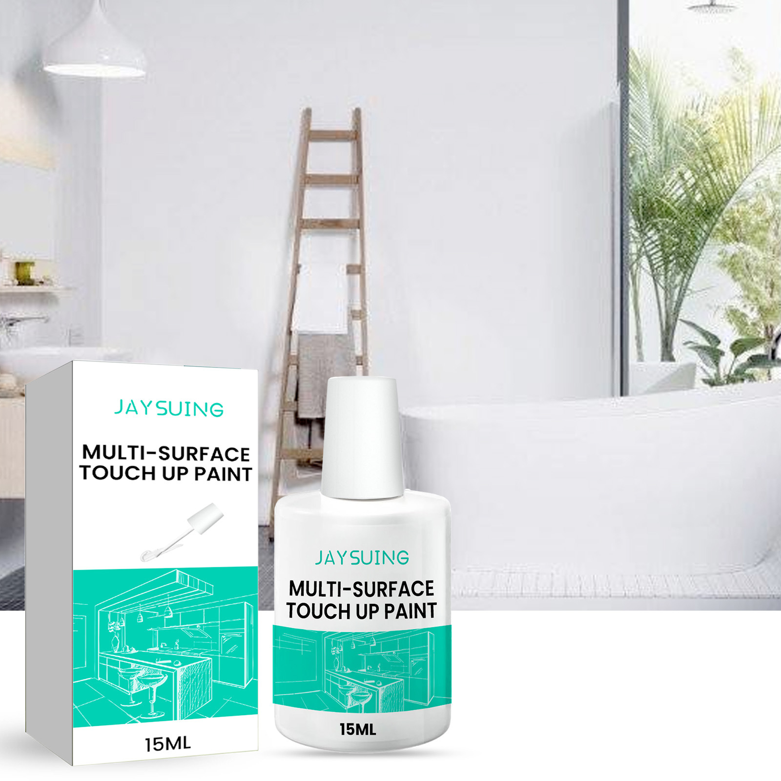 Jaysuing 多表面补漆涂料 涂鸦遮盖墙面霉斑翻新墙面裂缝修补漆