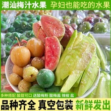 广东酸青芒果生吃脆酸野小吃潮汕产孕妇芭乐时令梅汁甘草腌水果
