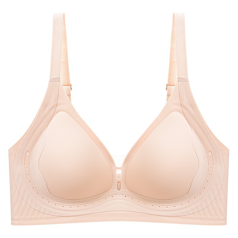 Levante ropa interior de jalea de soporte suave para damas Pequeño pecho cerrado sin marcas sin anillo de acero sujetador anti-caída ropa interior de copa fija