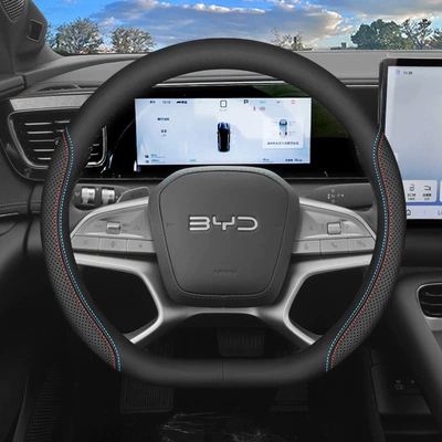 New Byd Hiace 06Dmi/Ev: Steering wheel cover - double-color-thread-set-type-ultra-thin-style-default