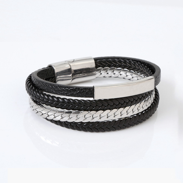 Retro fashionable woven universal bracelet stainless steel handmade