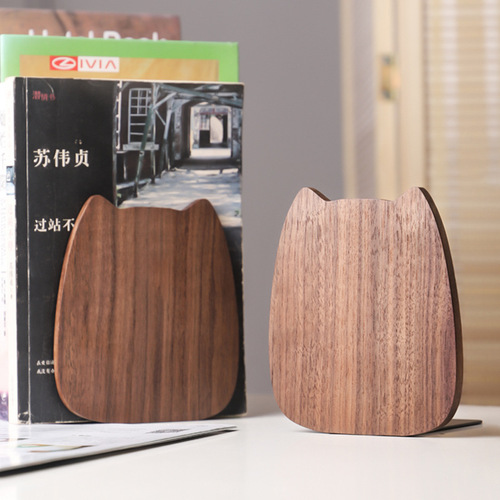Amazon Bookends Wooden Bookshelf Desktop Solid Wood Bookends Wooden Bookends Cute Trendy Bookends Wholesale