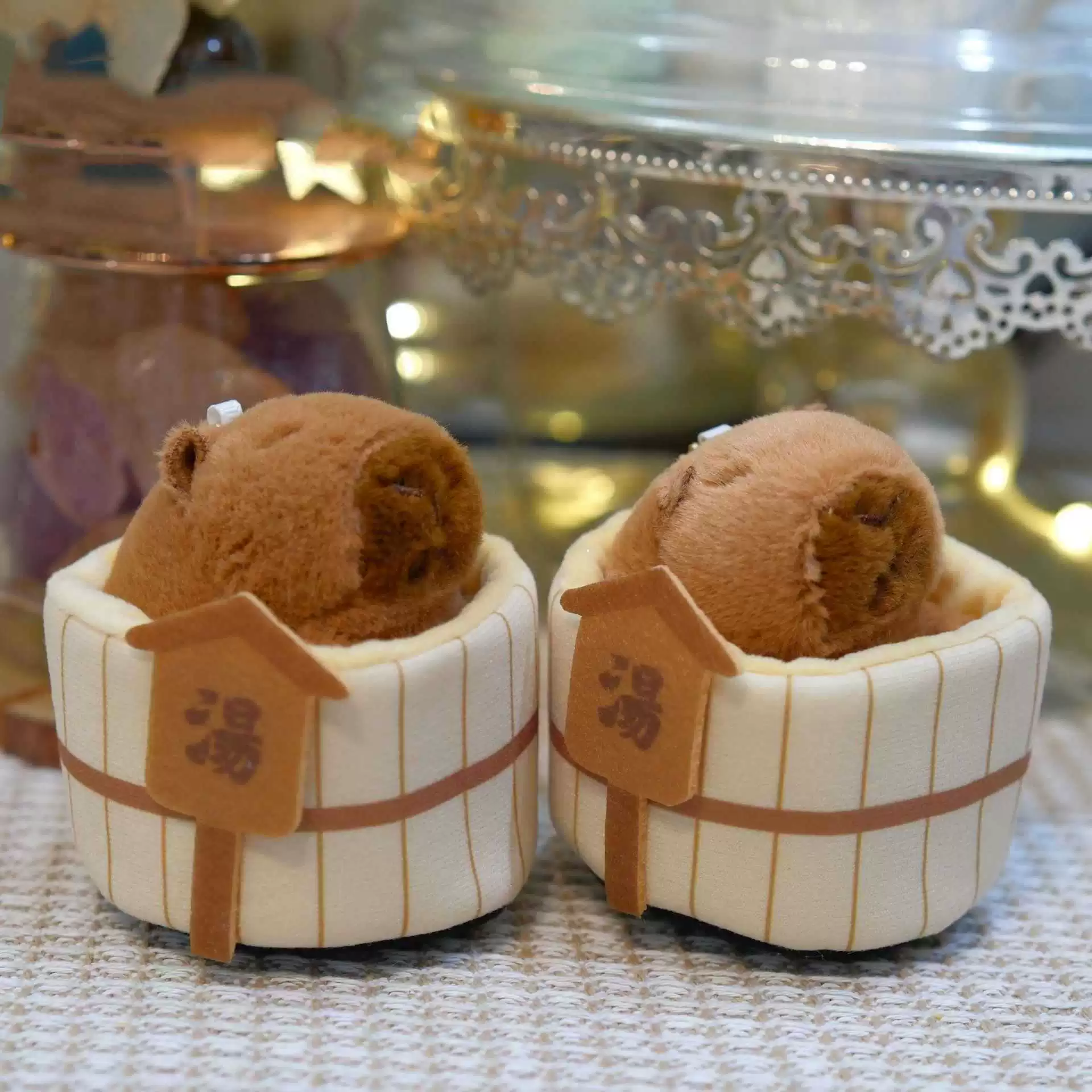 Capybara Pendant Bath Cute Plush Doll Hot Spring Guinea Pig Doll Machine Grasp Doll Plush Toy GJ267