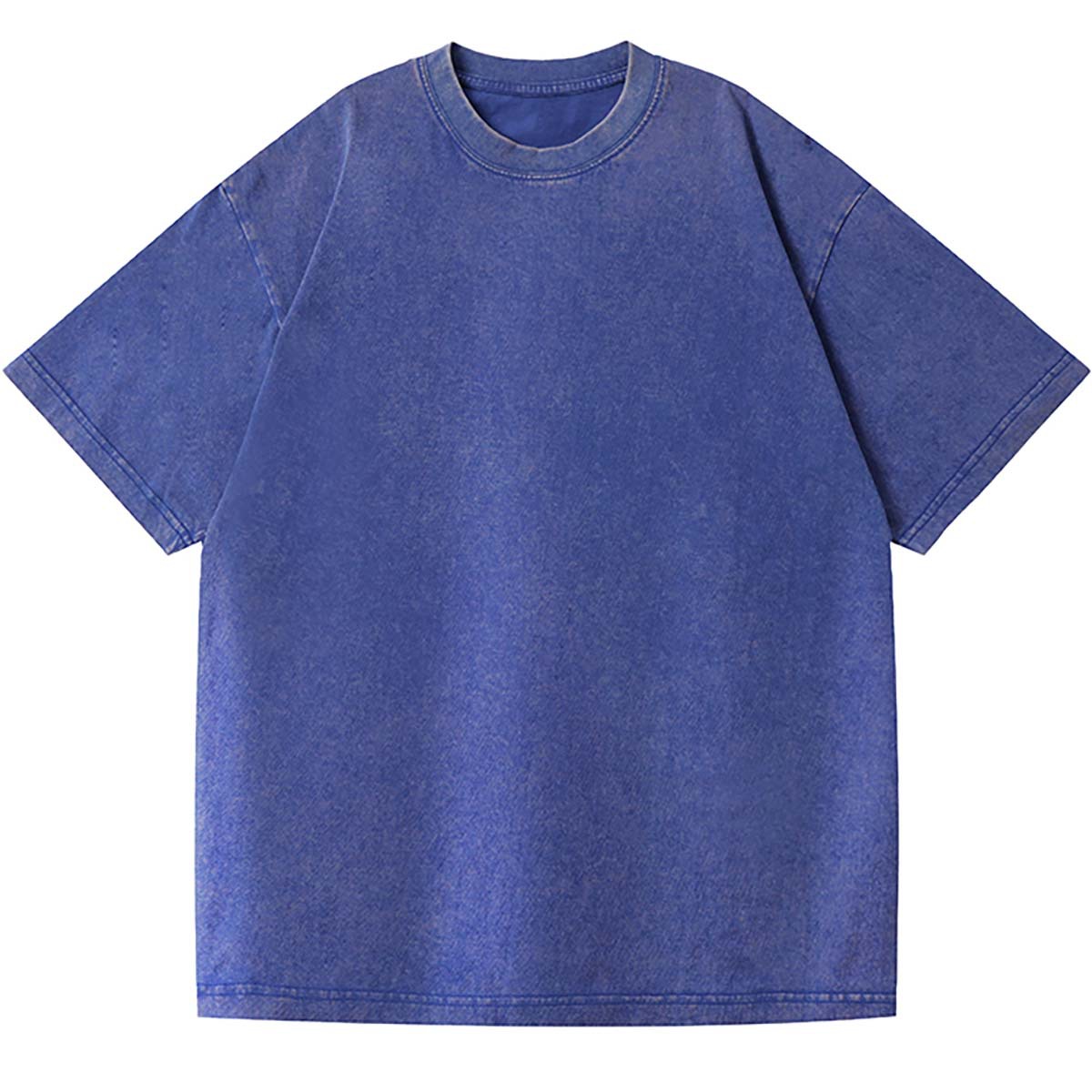 Lavado transfronterizo estadounidense, pesado y desgastado, patrón de logotipo de hombro caído de manga corta, comercio exterior personalizado al por mayor, gran tamaño