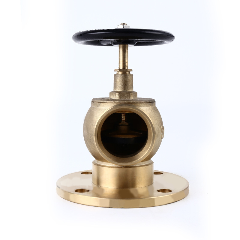 厂供黄铜锻压消防船用室内四孔法兰消火栓