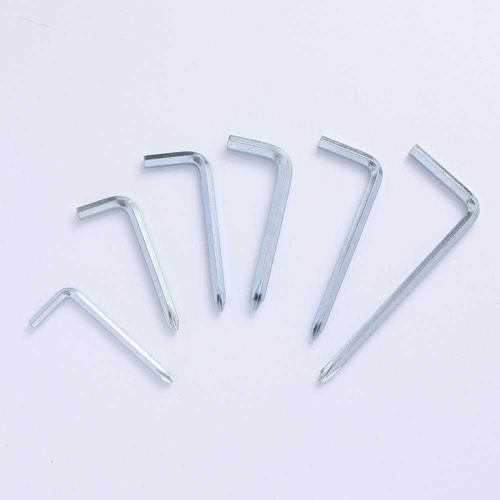 现货加长加硬十字内六角扳手l型十字螺丝刀六钥匙家具配套扳手