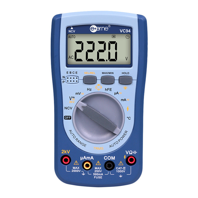 伊万跨境VC94温度NCV验电真有效值2KV高压全保护光伏万用表