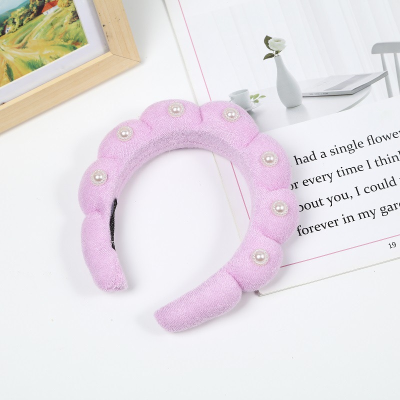 트위스트 진주 머리띠-보라색 (17*17*4cm 56g)