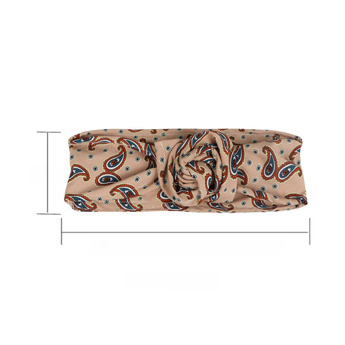 European and American style new printed wire hairband yoga headband hair tie sweat-absorbing anti-sweat wide-brimmed headscarf headdress for women