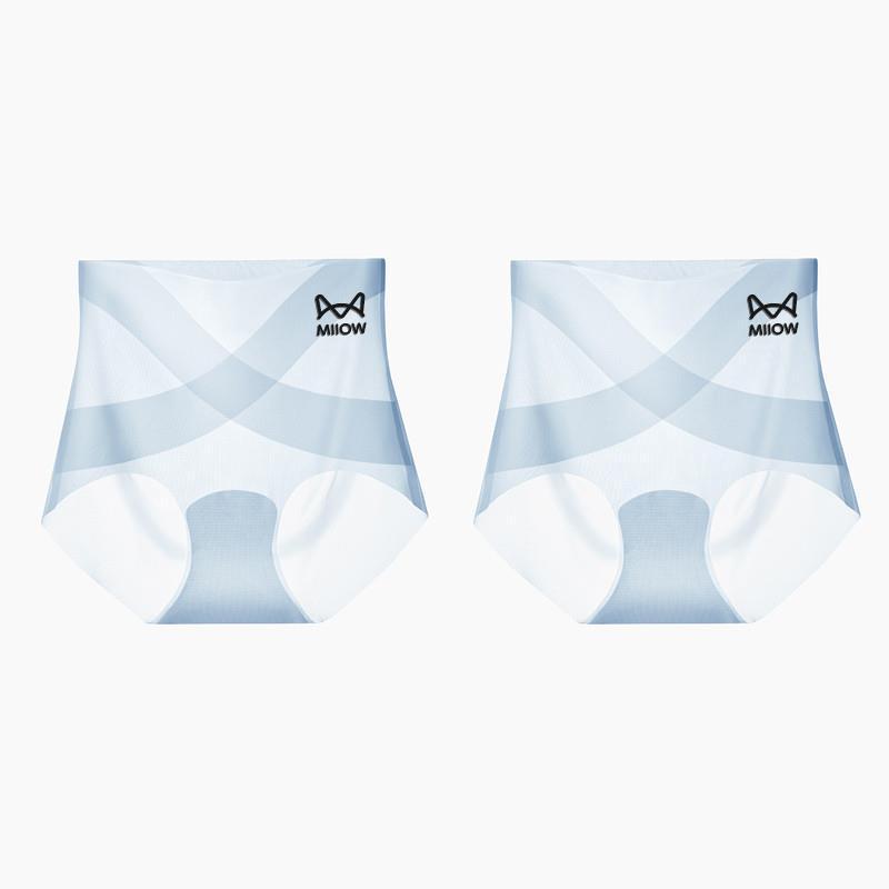 Catman X アイス包帯ハイウエスト夏薄型シームレス速乾アイスシルクマスクパンツヒップリフティング女性の三角ショーツ綿|undefined