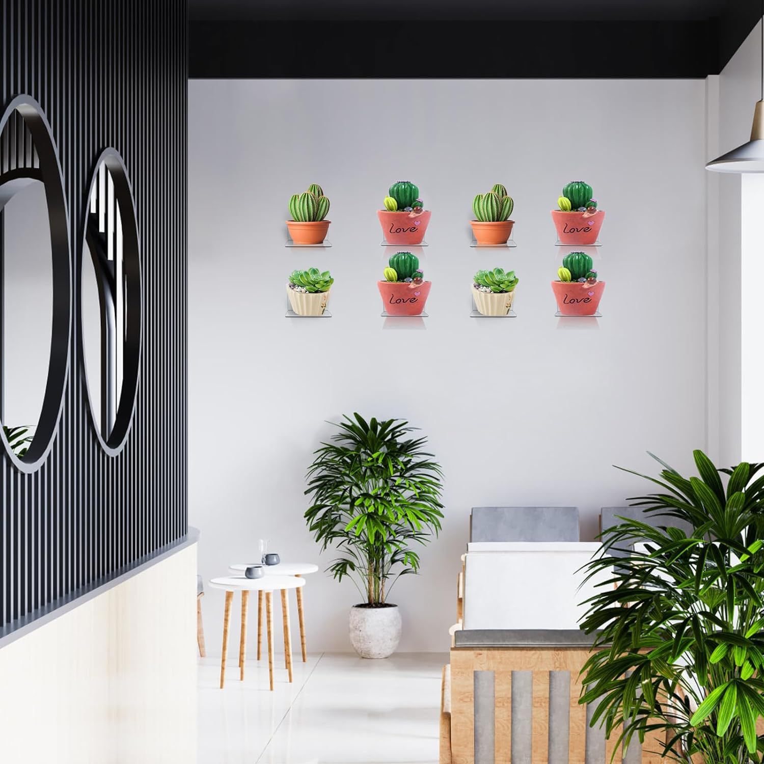 爆款亚克力小型悬浮架展示架厨房浴室壁挂式置物架透明迷你搁板