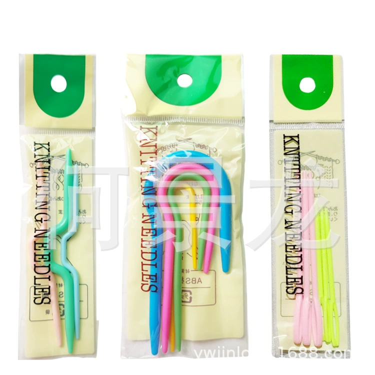 Заводская пластиковая U-образная изогнутая игла вязальный инструмент Пластиковая игла Big Eye Высококачественная пластиковая спиральная игла