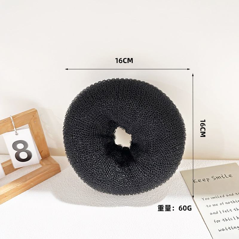 Platillo de rosquilla, mujer perezosa, lazo para el cabello con cabeza de bola esponjosa, artefacto para niños, tocado de capullo, accesorio para el cabello coreano