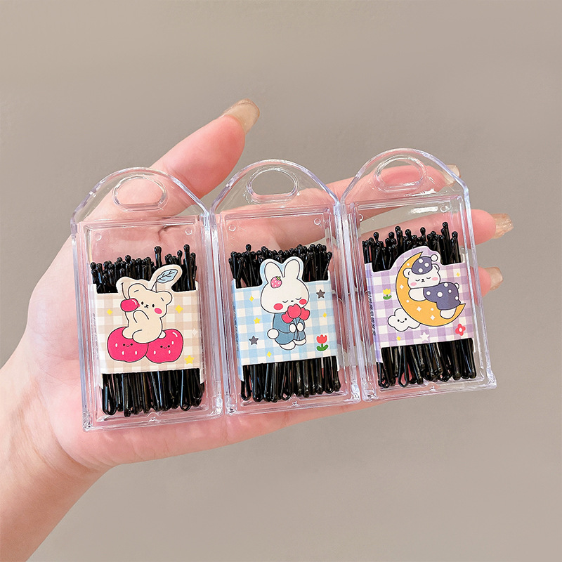 Clip negro de una palabra, clip para el cabello roto, clip lateral, tarjeta lateral, niño, adulto, niño, cabello, clip invisible, flequillo, horquilla