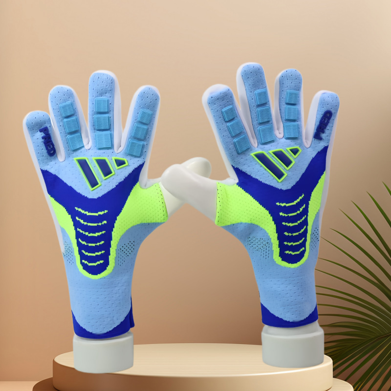 Fábrica de suministro de nuevos guantes de portero de fútbol, guantes de portero de látex gruesos, guantes transpirables para niños adultos