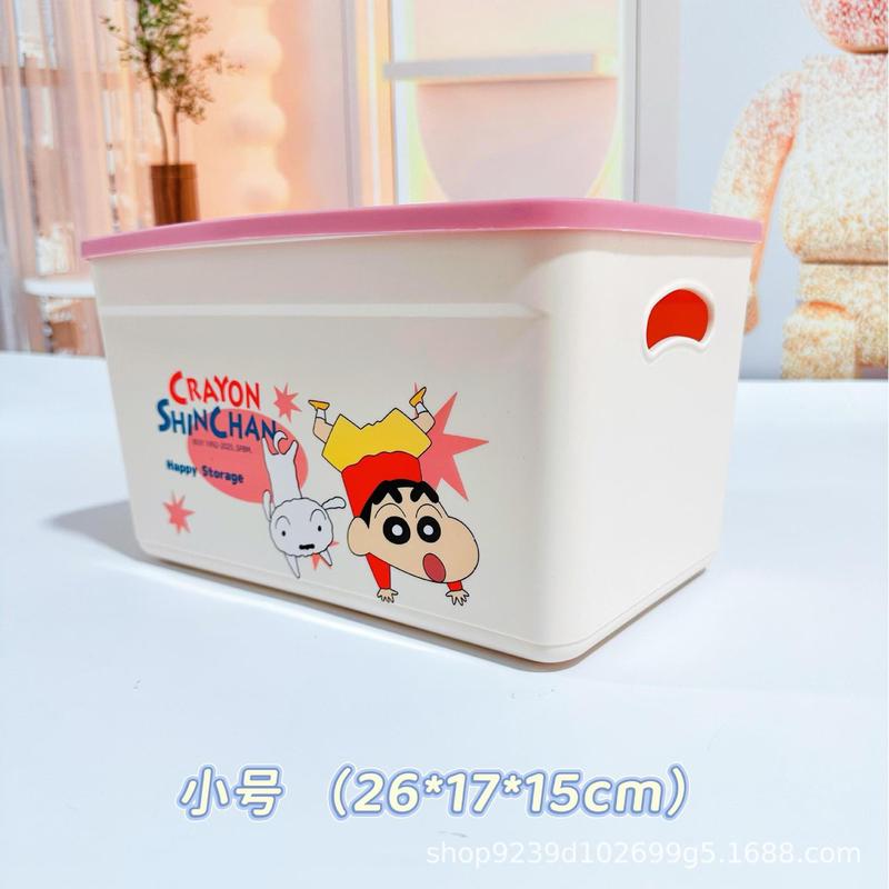 5個セット クレヨンしんちゃん公式収納ボックス 蓋付き収納ボックス おもちゃ・お菓子収納ラック 積み重ね可能|undefined