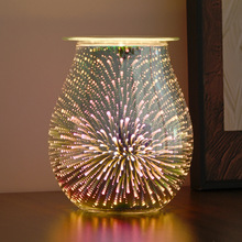 3D玻璃电香薰灯 立体电镀高硼硅玻璃罩魔幻灯 香薰蜡烛玻璃扩香机