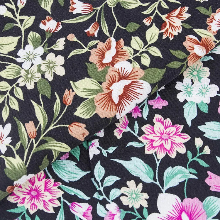 Pakistán al por mayor 30s * 30s flor tropical impresión 100% tela de rayon