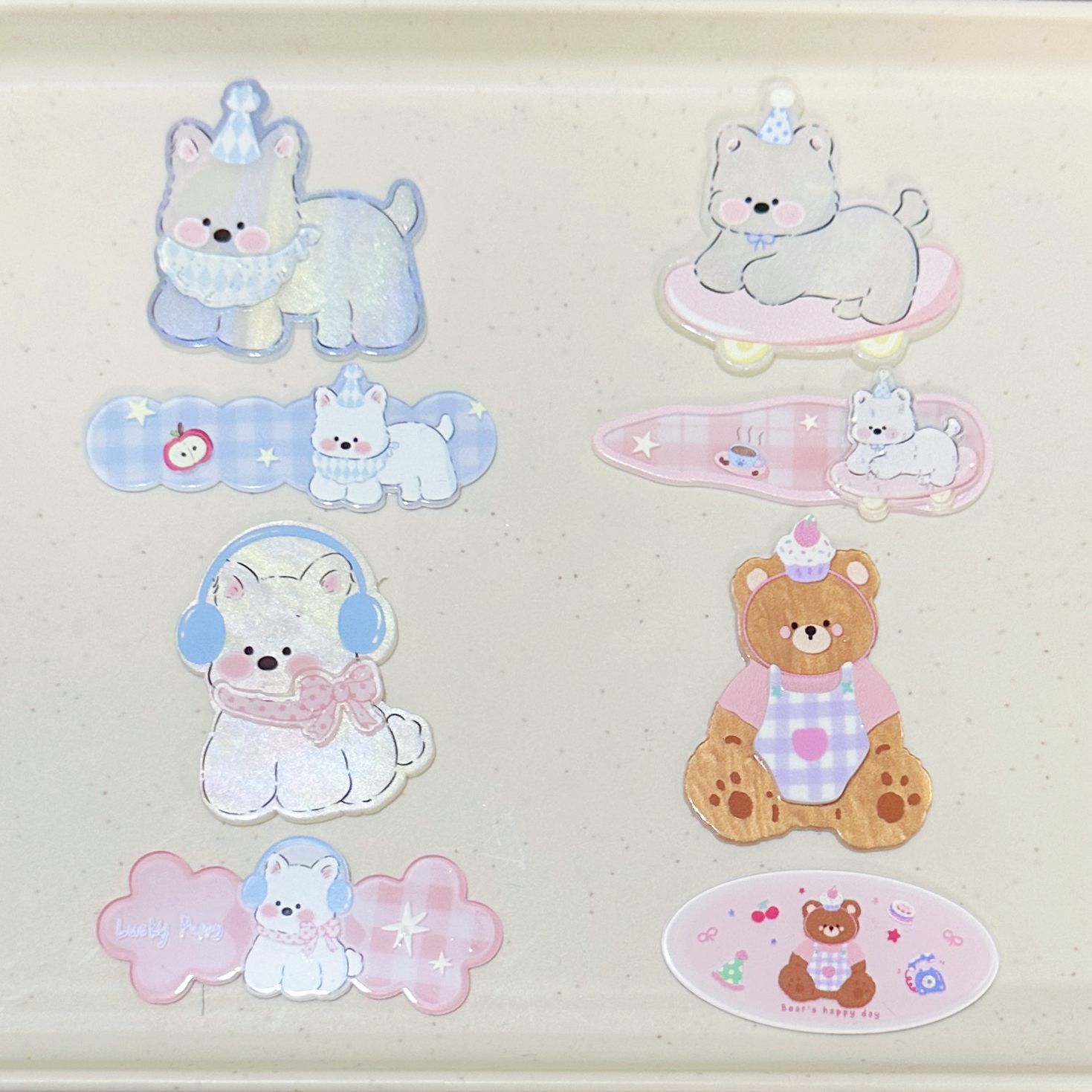 소녀 하트 강아지 곰 아크릴 액세서리 귀여운 diy 수제 휴대 전화 케이스 재료 패키지 쥬얼리 패치 신발 꽃