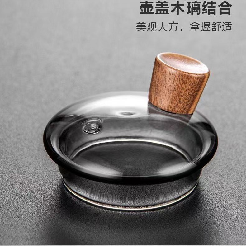 tetera de vidrio de alto silicio de silicio resistente al calor utensilios de té domésticos oficina espesar separación de té máquina de preparación de té taza de té tetera de té image 7