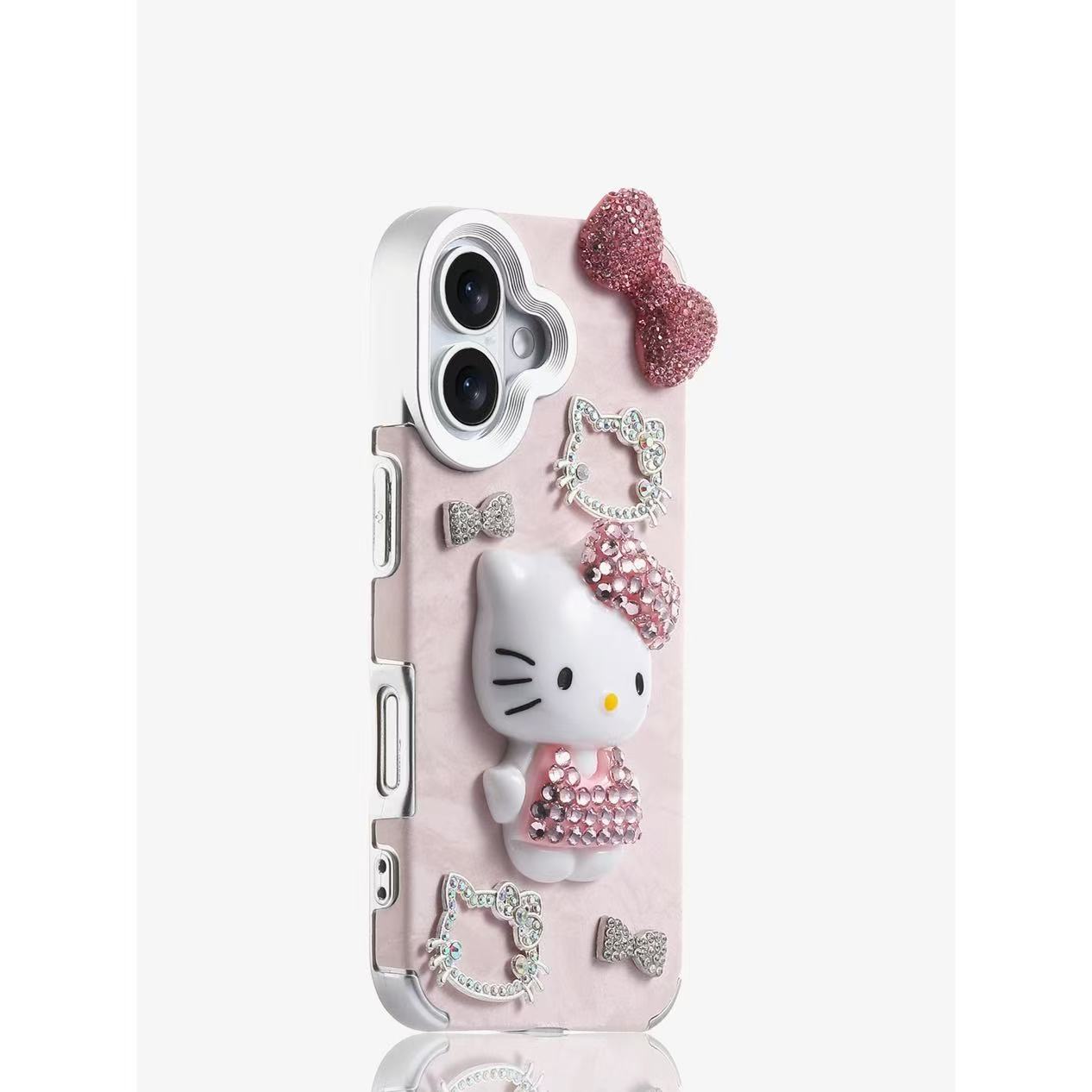 Bordado de dibujos animados de invierno para animales pequeños Apple 16promax funda para teléfono móvil 14pro/15pro niñas 13/14