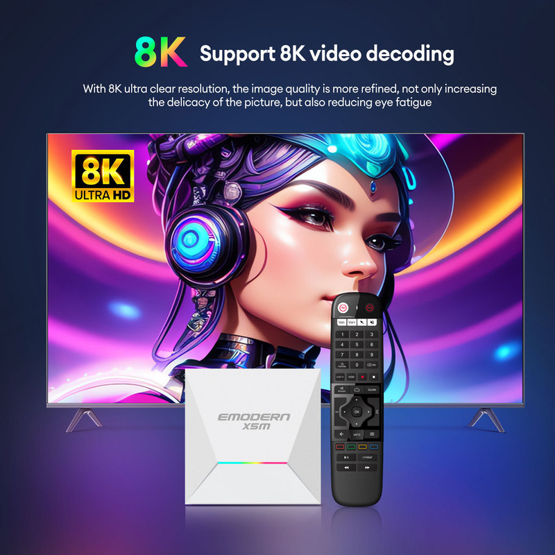 工場クロスボーダー新 S905X5M セットトップボックス 4GB32GB デュアルバンド 8K 高解像度 android14 外国貿易 TVBOX|undefined