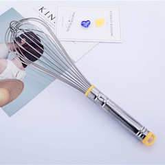 Egg beating stick cream whipper large stainless steel round handle manual egg beater stirrer baking utensils