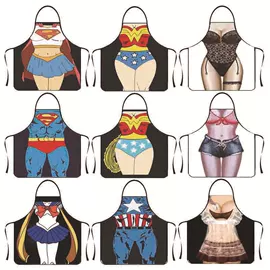 围裙、袖套;围嘴围兜;织物皮革印刷