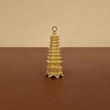 文昌塔挂件 文昌笔挂件 合金九层塔钥匙扣 毛笔状元笔小吊坠批发