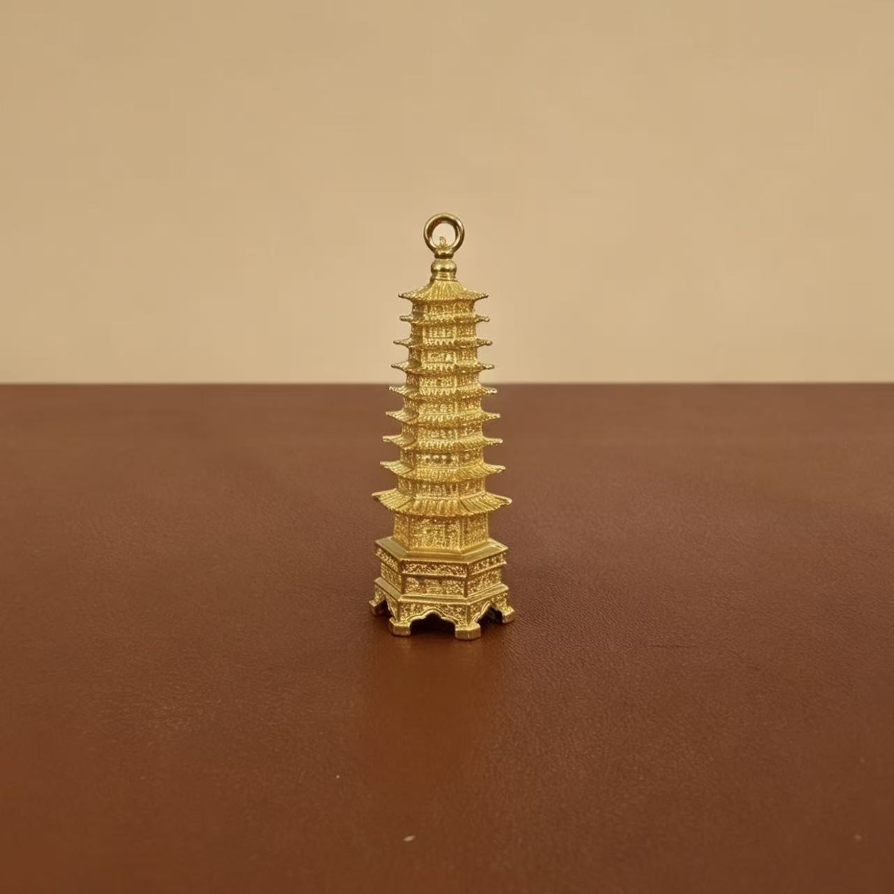 文昌塔挂件 文昌笔挂件 合金九层塔钥匙扣 毛笔状元笔小吊坠批发