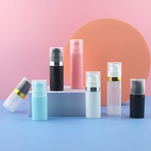 5ml/10ml/15ml PP mini curled mouth mini snap vacuum bottle lotion cosmetics travel dispensing bottle