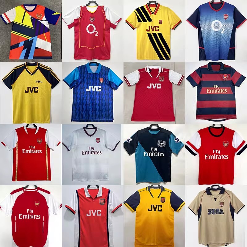 Arsenal Retro Jersey Henry Bergkamp Pires Van Persie Beckham Classic Football Jersey