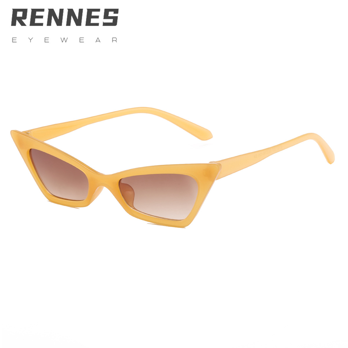 2022 nueva moda europea y americana Ojo de gato pequeño marco gafas de sol ins jalea color gafas de sol personalizadas calle tiro gafas decorativas