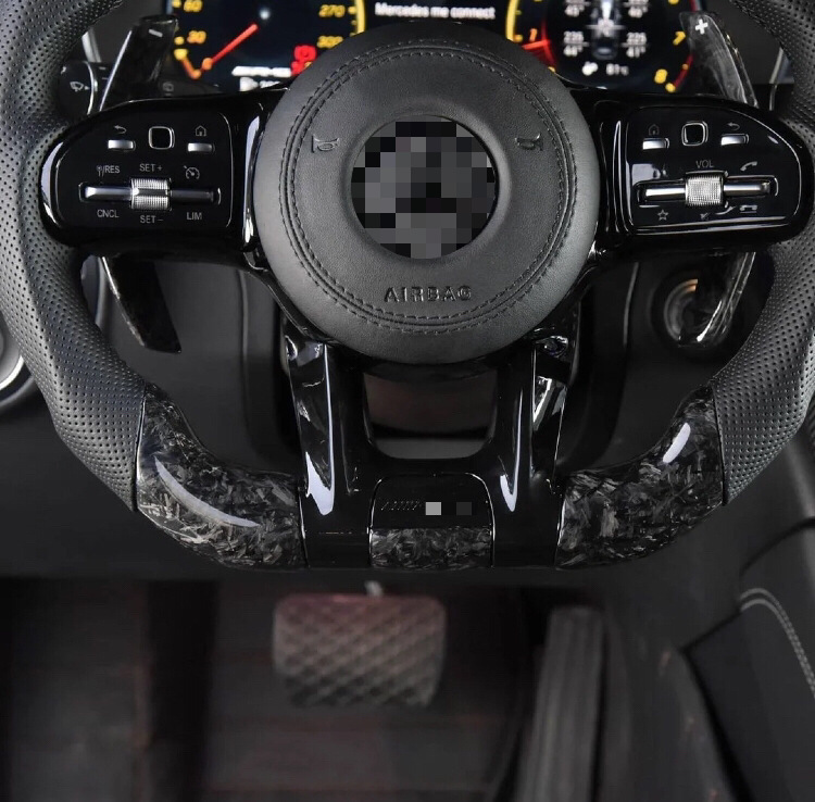Suitable for Mercedes-Benz old models modified with new AMG carbon fiber steering wheel AECSG-class GLC260GLECLSGT