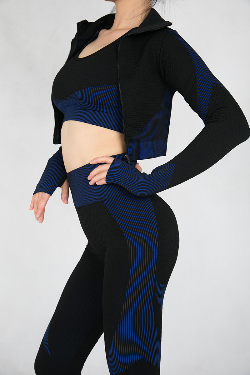 Mesh zip high collar sweatshirt & legging NSOUX47921