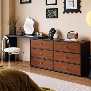 Drawer Cabinet, Dresser, Integrated Bedroom Dressing Table, Bedside Storage Cabinet, Dressing Table Corner, Retro Dressing Table, Other Wood